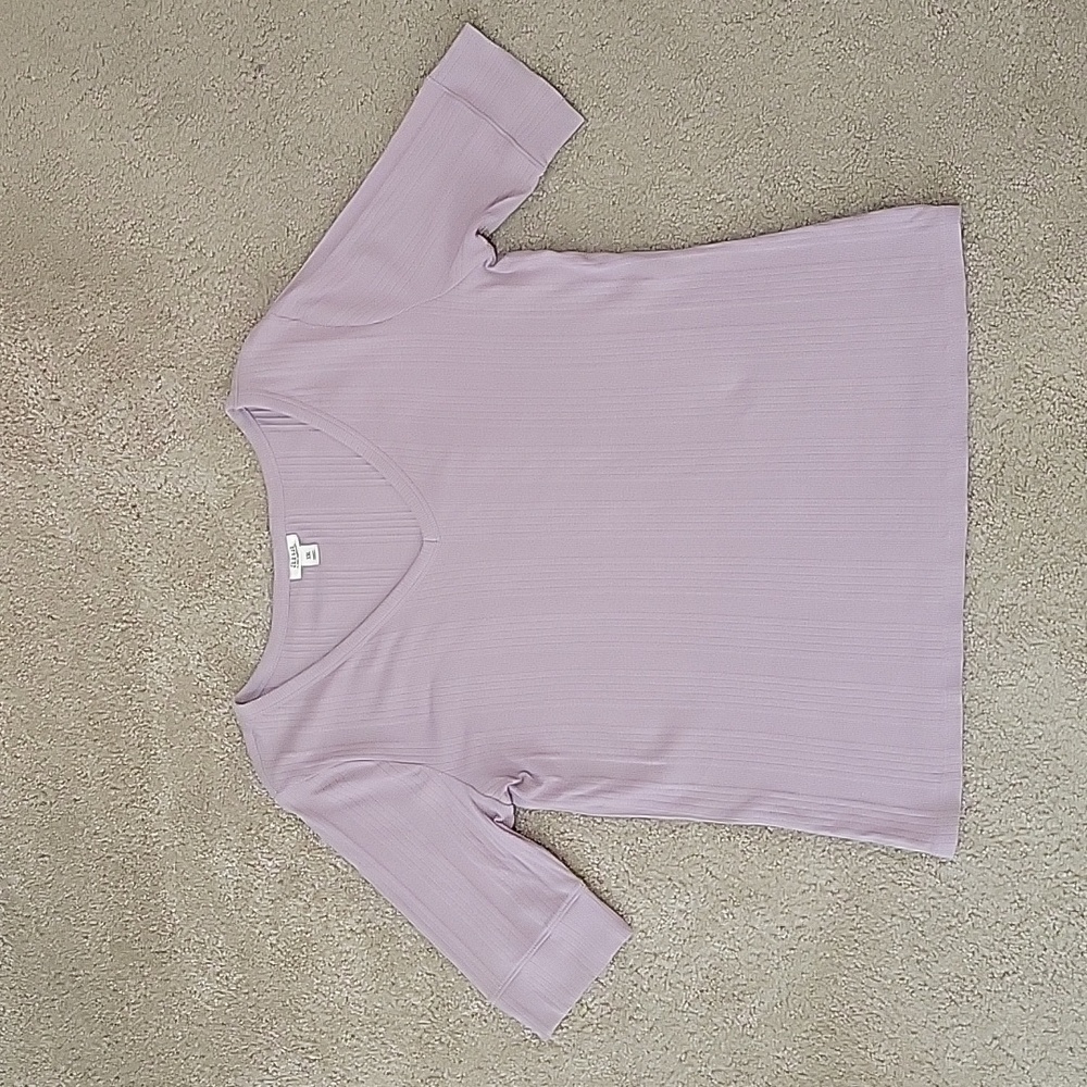 Light Purple Ribbed T-Shirt Ana XXL